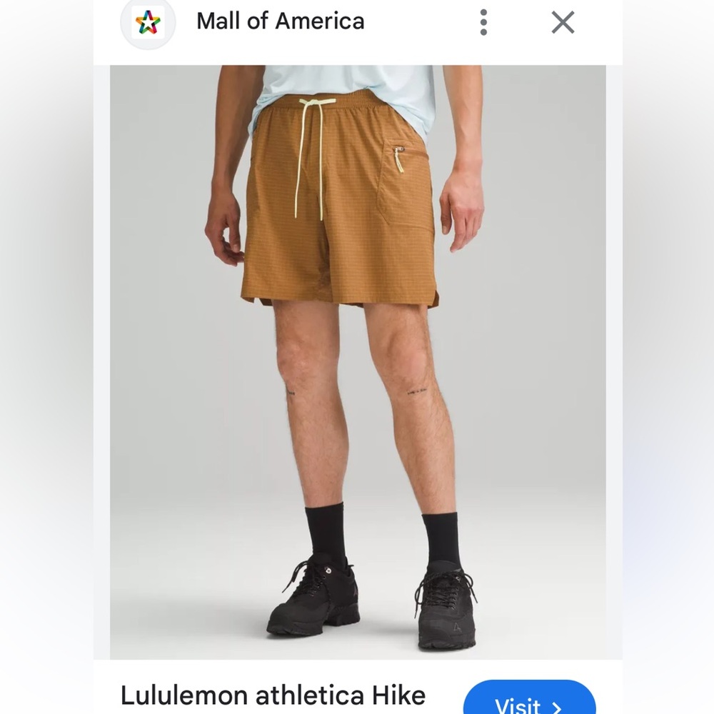 lululemon athletica Men's Tan Hike to Swim Shorts